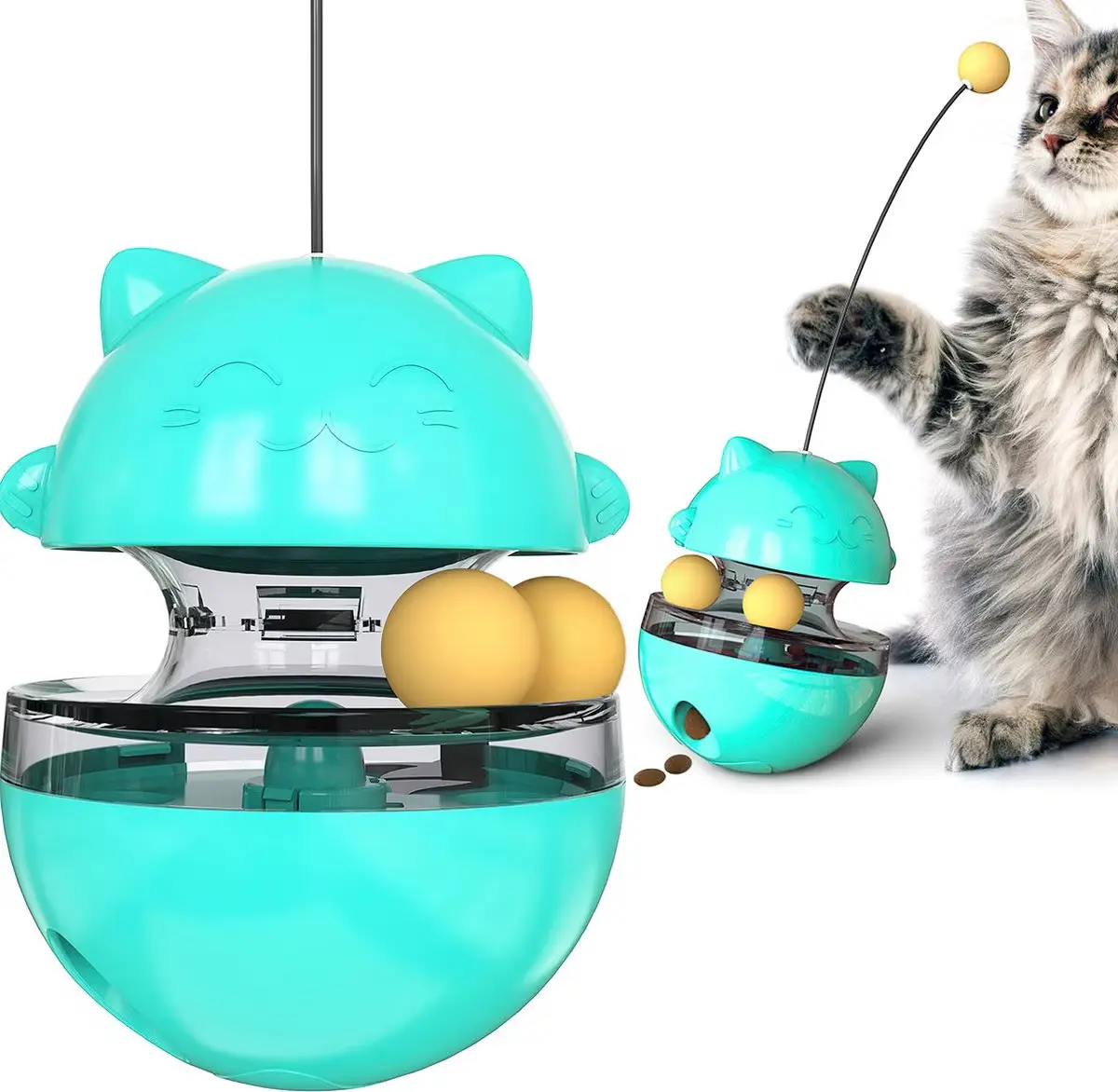 Shele Tumbler Interactive Cat Toy in Turquoise